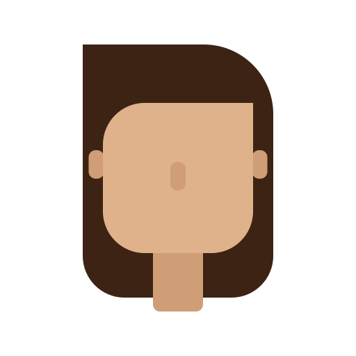 Avatar, brown hair, profile, woman, female icon